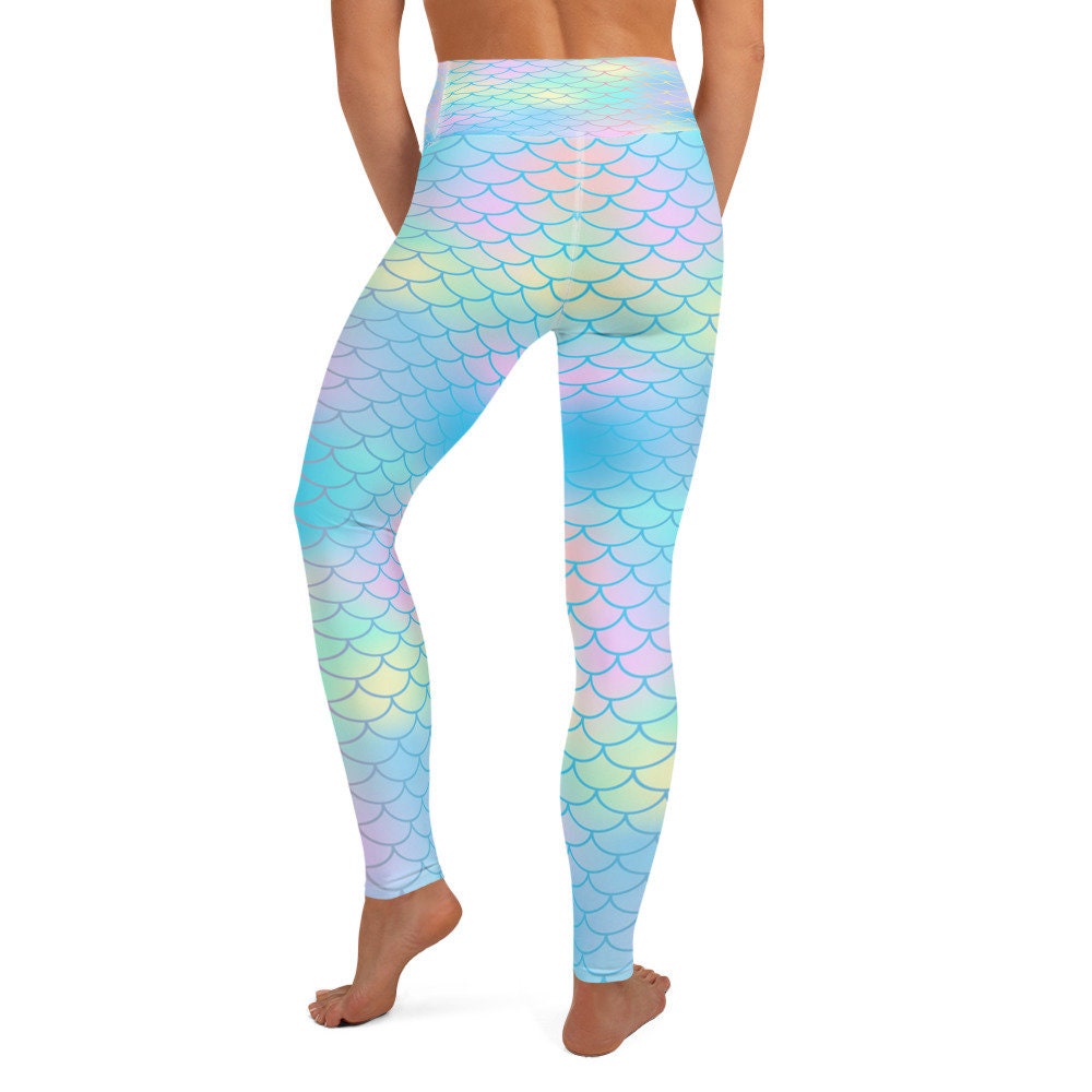 Mermaid Scale Yoga Leggings - Etsy