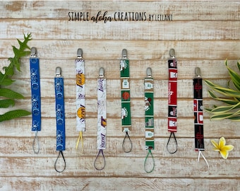 Basketball Designs / NBA Fabric / Customized Pacifier Clip / Basketball Fabric Binky Holder / Personalized Name Clip / New Baby Gift