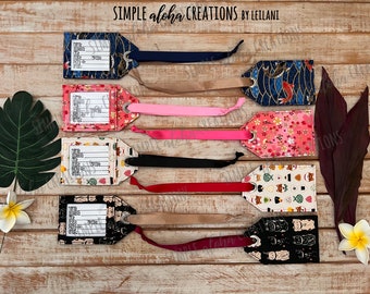 Asian Inspired Designs  / Customized Bag Tags / Personalized Luggage Tags / Customized with Name / Gifts for Sushi Lovers