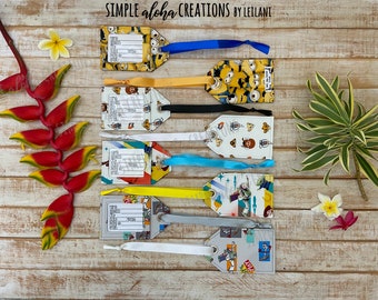 Disney & Pixar Designs / Personalized Identification Tags / Customized Travel Tags / Personalized with Name / Gift for Travel Lovers