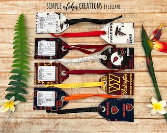 Football Designs / NFL Fabric / Customized Bag Tags / Personalized Luggage Tags / Customized with Name or Initials