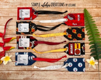 Basketball Designs / Personalized Travel Tags / Customized Identification Tags / Personalized with Name / Gift for Travel Lovers