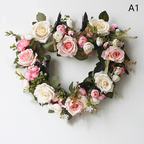 Simulation Diy Artificial Flower Garland Wreath Set Door Home Wedding Party Garden Decor Threshold Fake Flowers