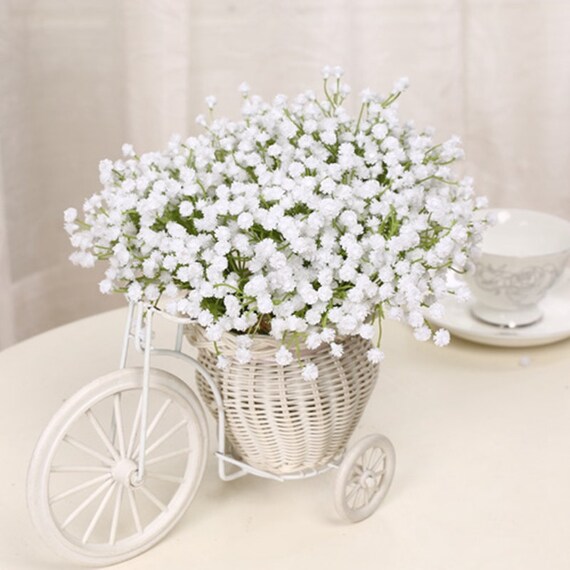 white plastic flowers