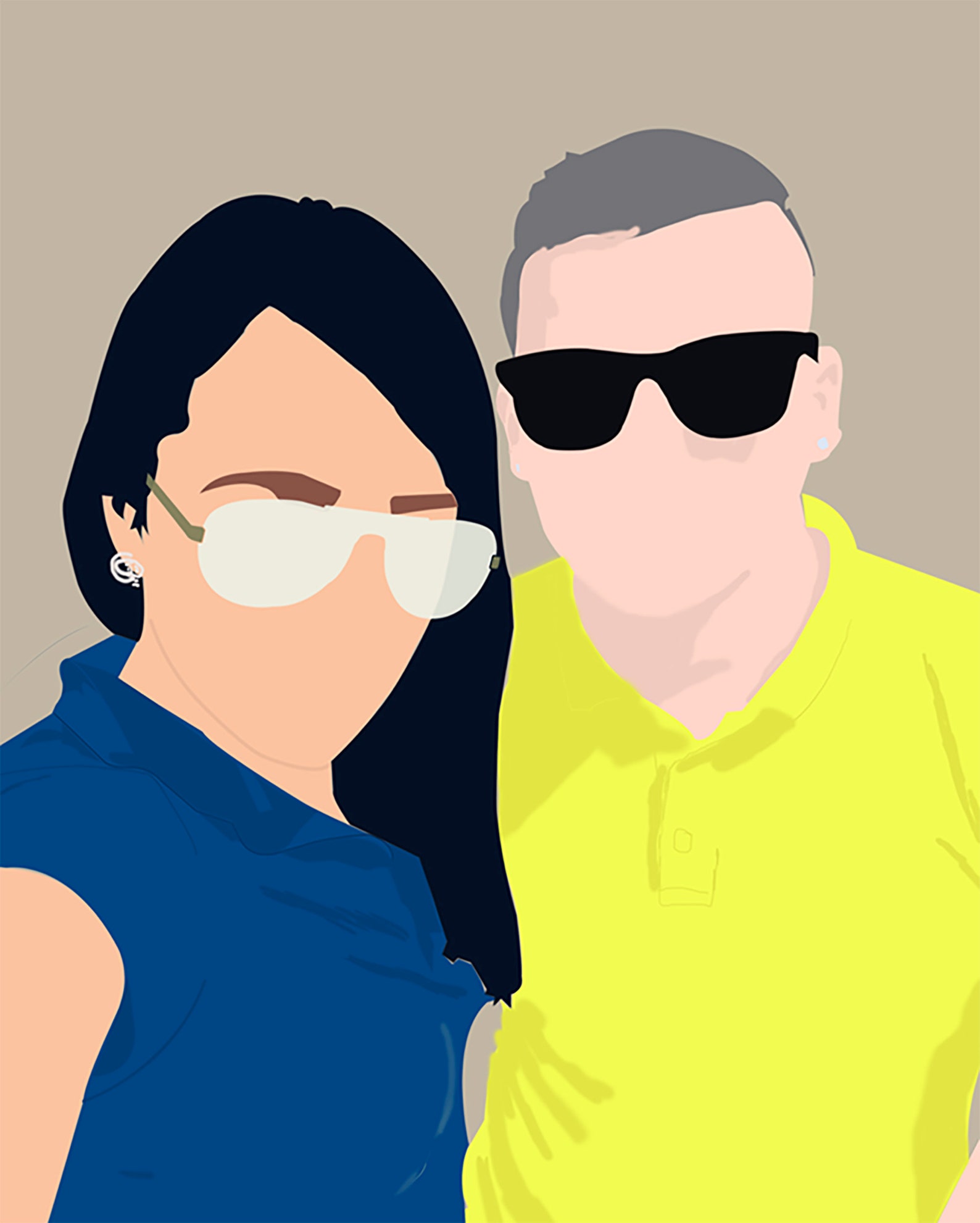 Faceless portrait digital Faceless art Faceless family Etsy