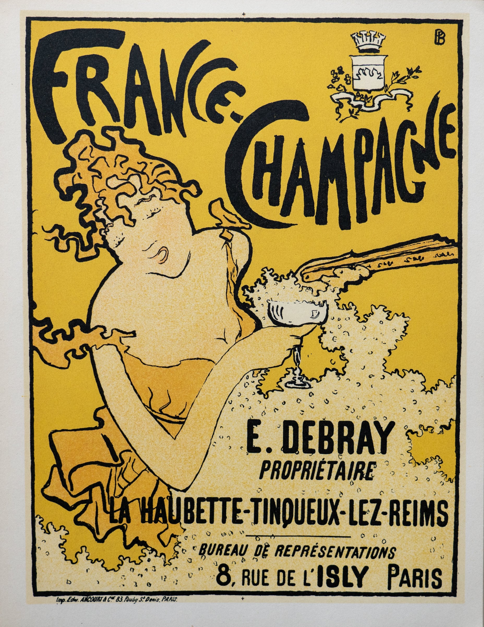 1891 Pierre Bonnard “france-champagne” Poster – Vintage 1950s