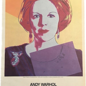 Original 1985 Andy Warhol Gallery Opening Advertisements Reigning Queens Exhibition Complete Set of All-Four Vintage Posters image 3