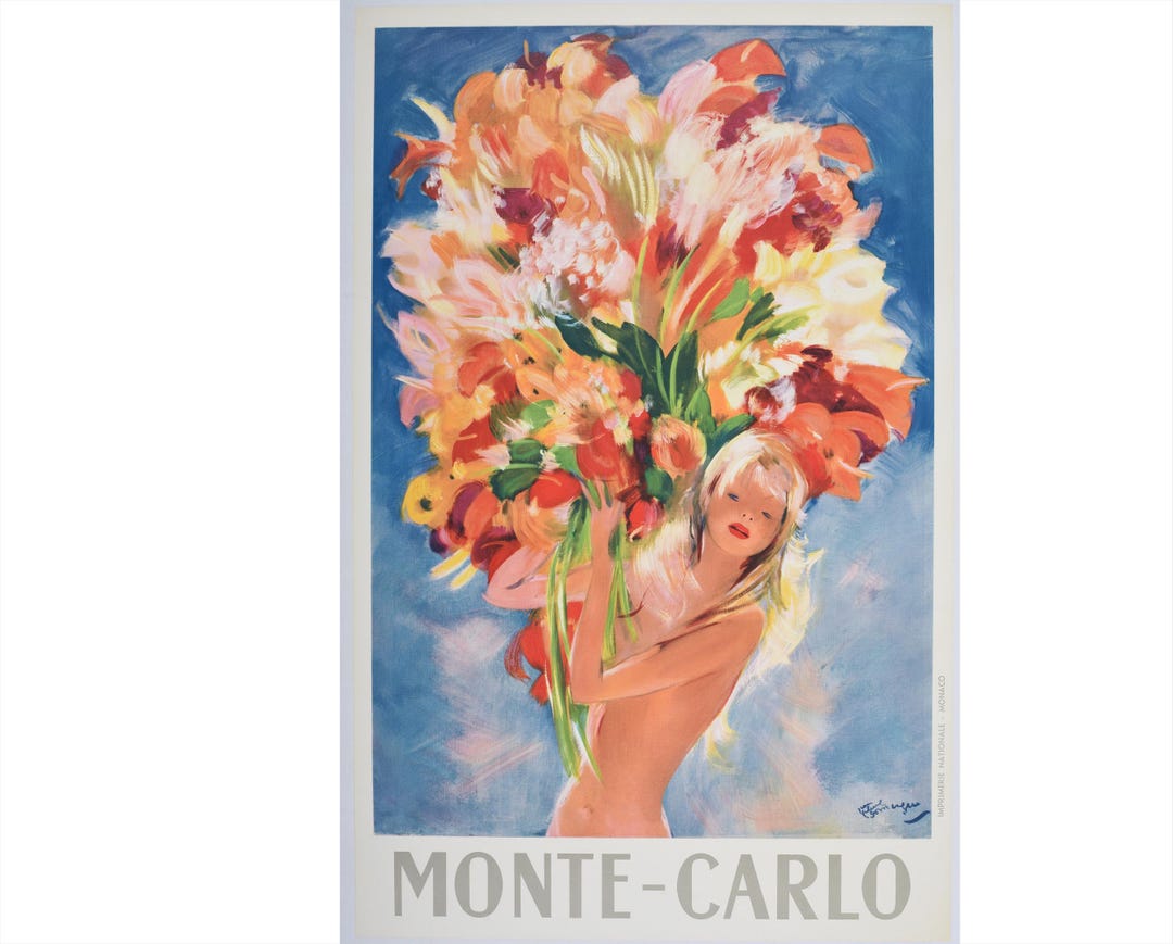 1950s Jean-gabriel Domergue “monte-carlo – Flower Girl” – Original