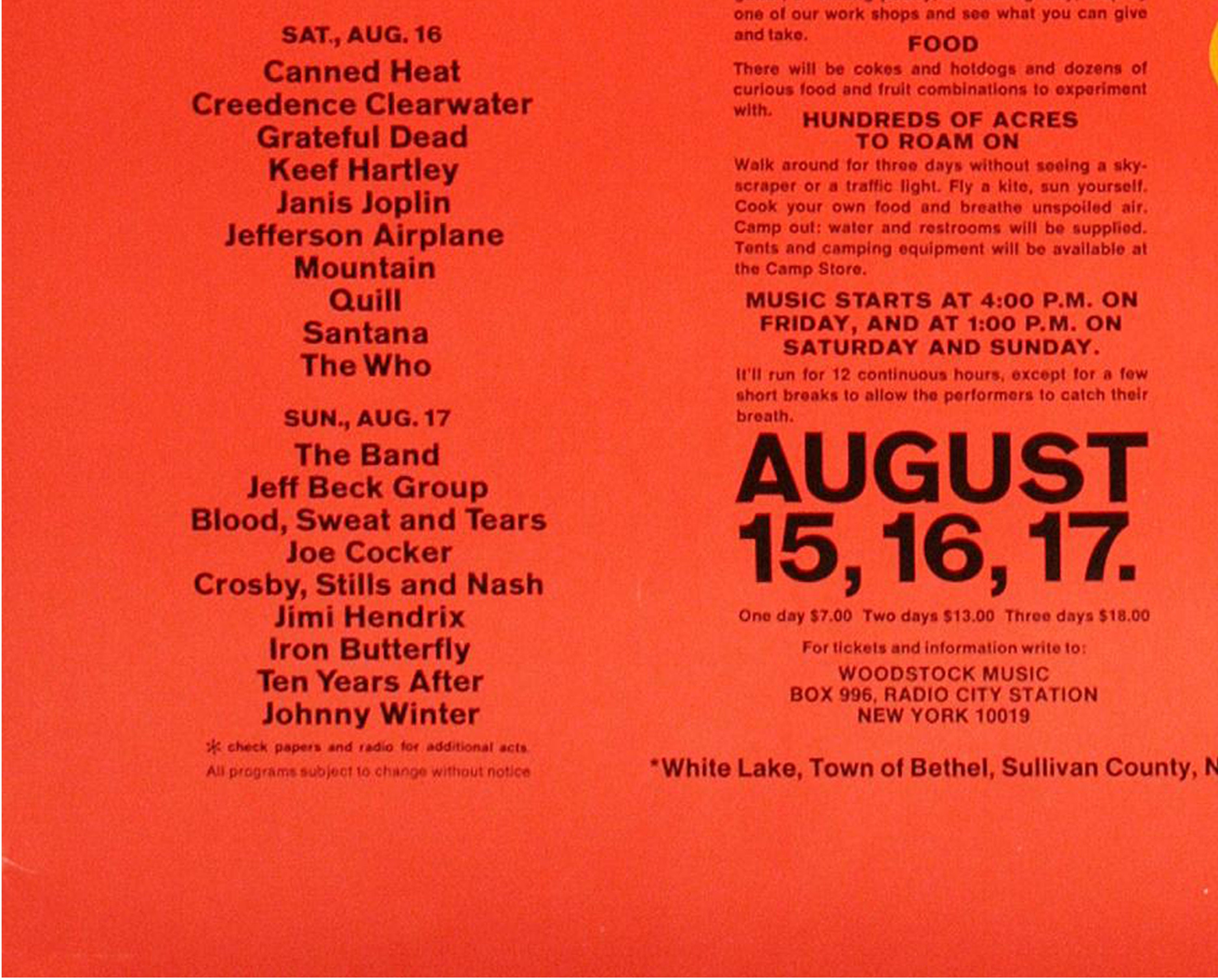 Woodstock performers picture