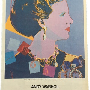 Original 1985 Andy Warhol Gallery Opening Advertisements Reigning Queens Exhibition Complete Set of All-Four Vintage Posters image 4