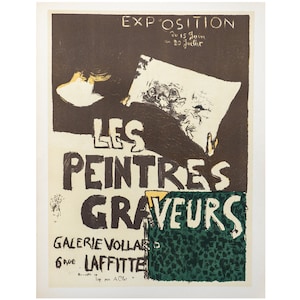 Original Vintage 1890 Pierre Bonnard Les Peintres Graveurs - Belle Epoque - Francophile - l'Affiche Cartel 1950 Litografía Impresión