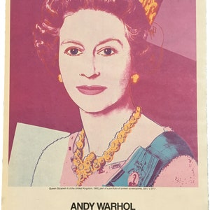 Original 1985 Andy Warhol Gallery Opening Advertisements Reigning Queens Exhibition Complete Set of All-Four Vintage Posters image 5