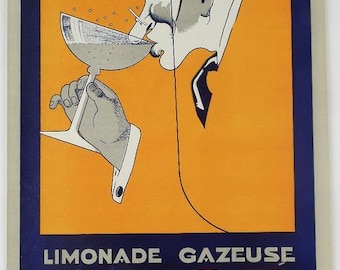 Original Vintage 30s Favor limonade gazeuse - 1930s