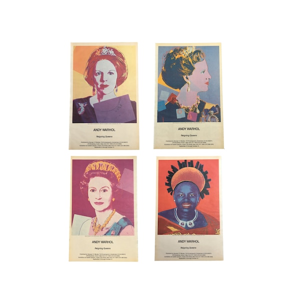 1985 Andy Warhol “Reigning Queens” Posters – Set of 4 (Castelli)