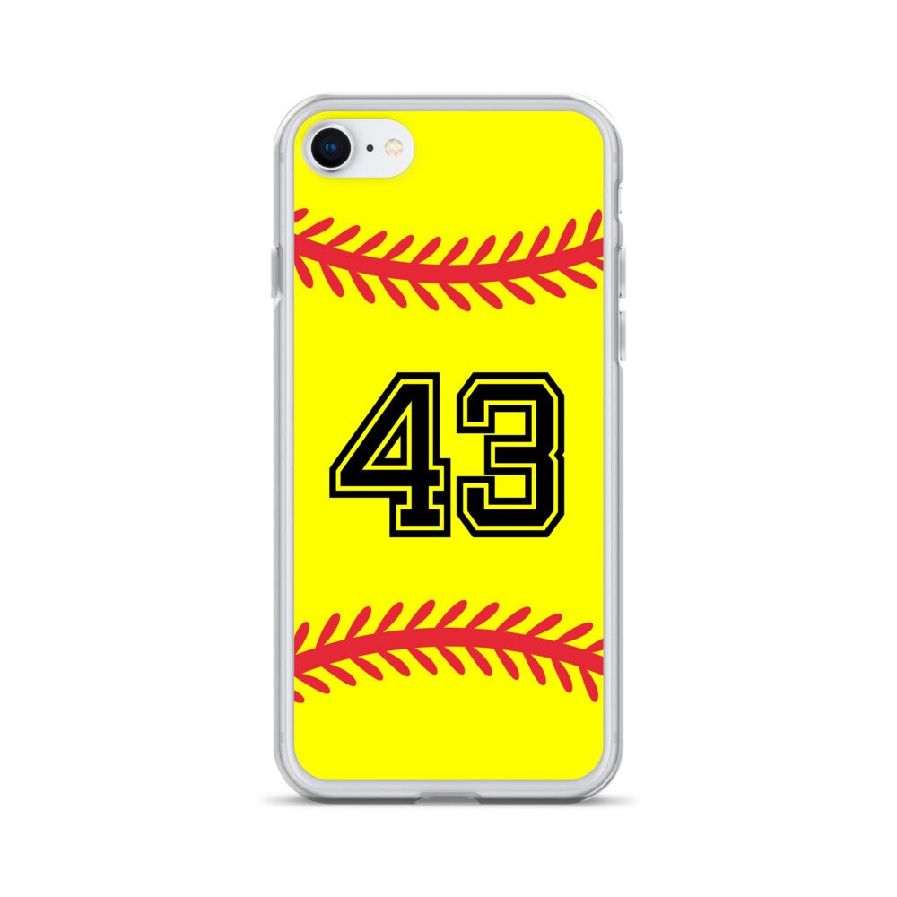 Softball Player Jersey Number 43 iPhone Case Etsy