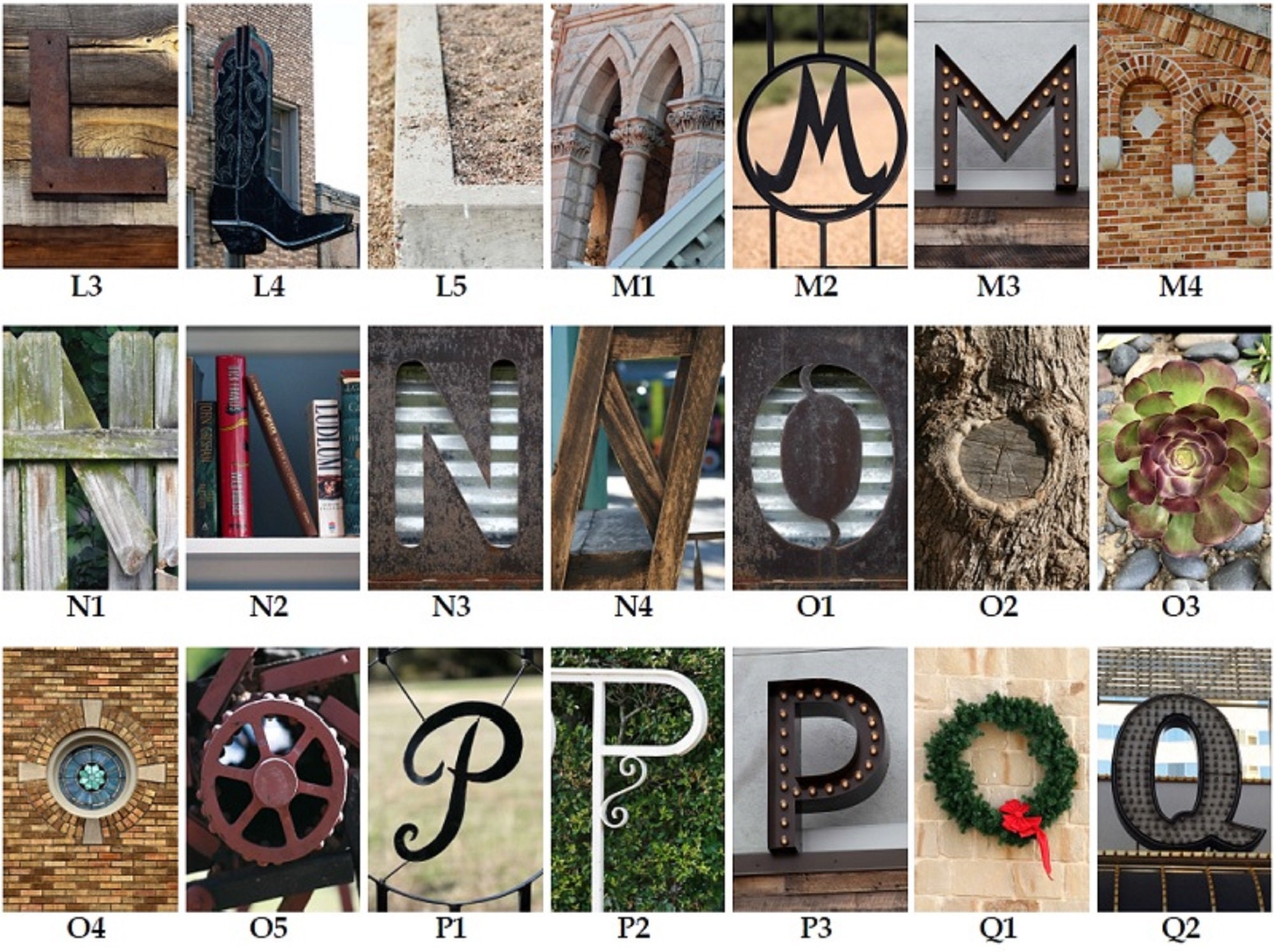 Alphabet Photo Tiles Personalized Custom Unique Gift Wedding Teacher ...