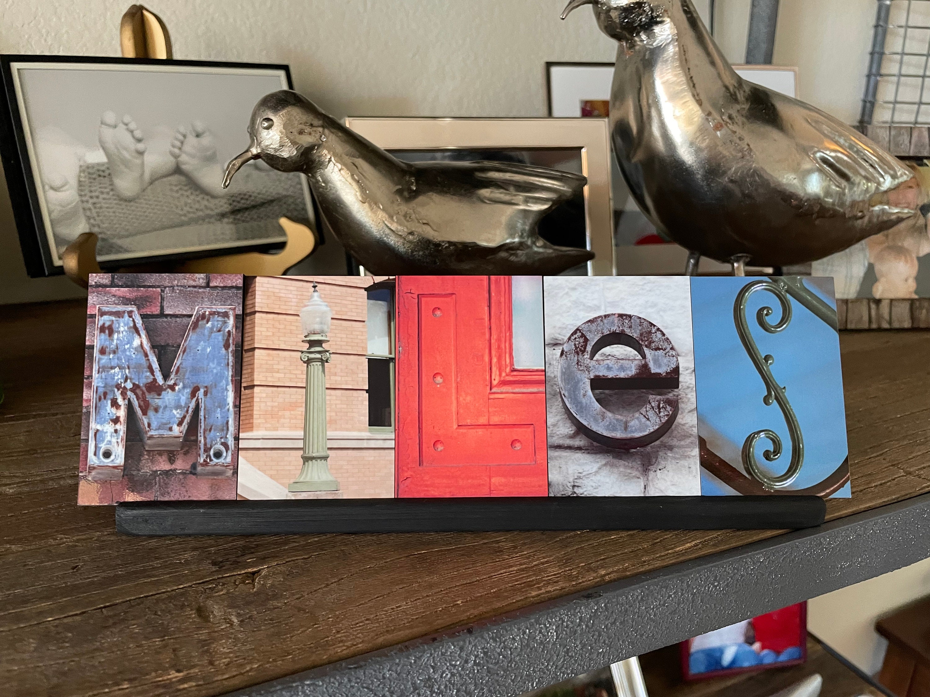Alphabet Photo Tiles Personalized Custom Unique Gift Wedding Teacher ...