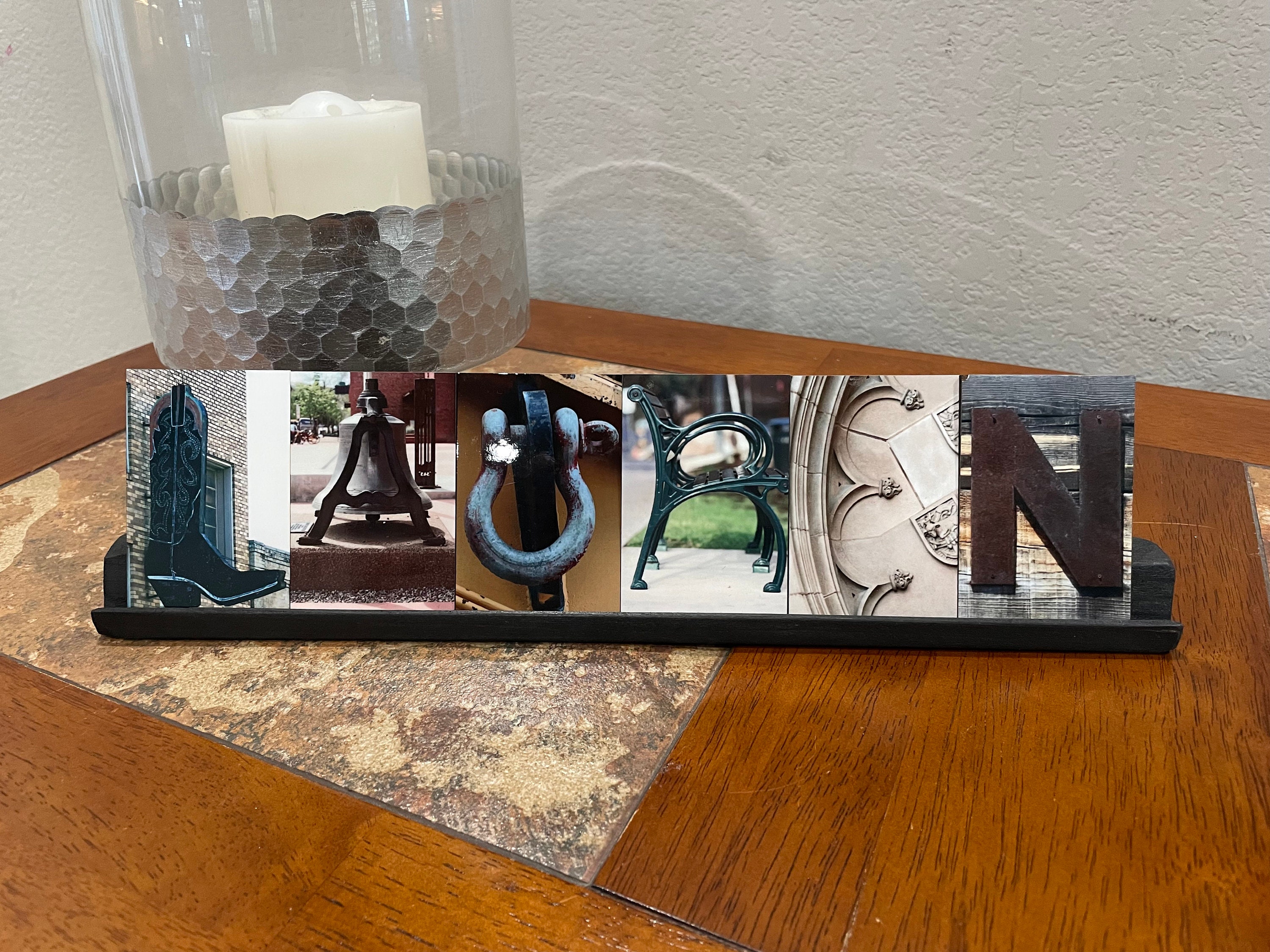 Alphabet Photo Tiles Personalized Custom Unique Gift Wedding Teacher ...