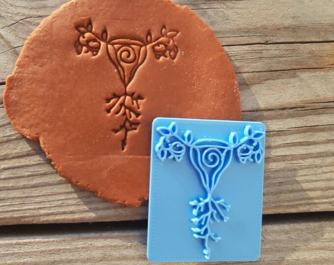 Face Clay Stamp Body Clay Stamp Face With Flower Clay Stamp Etsy