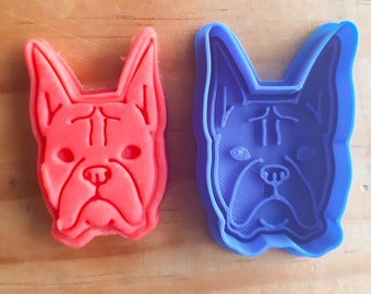 Boxer clipped cookie cutter, boxer mom gift, boxer dog face cookie cutter boxer dog treats doggy party boxer gifts boxer doggy, dog mom gift