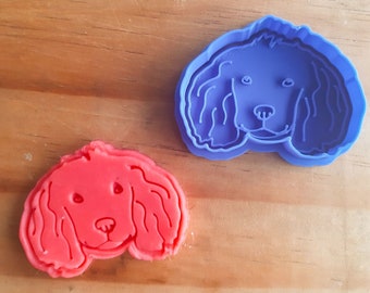 dog cookie cutter, boykin spaniel face cookie cutter, cookie cutters for doodle, pet portrait cookie cutter,  pet photo cookie cutter