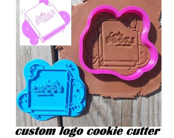 Custom logo cookie cutter, custom cookie stamp, customized logo cookie cutter, custom cookie logo embosser, custom photo cookie cutter stamp