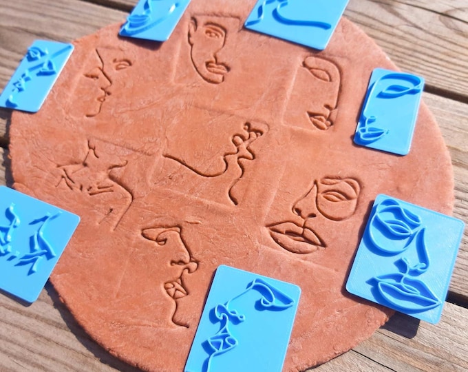 Female Body Line Art Embosser Stamp for Earrings Abstract - Etsy