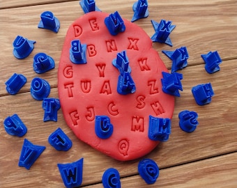 Alphabet Clay Cutters Mini Set – Small Letter Cutters for Polymer Clay Earrings, Micro ABC Cutters, Jewelry Tools