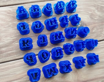 halloween clay cutter, gothic letters cutters, alphabet clay cutter, miniature fondant letters, mini clay cutter, alphabet cutter small set