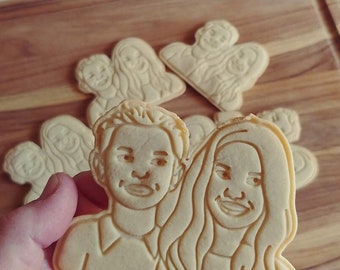 Custom Face Cookie Cutter: Personalized Portrait Stamp, 3D Printed
