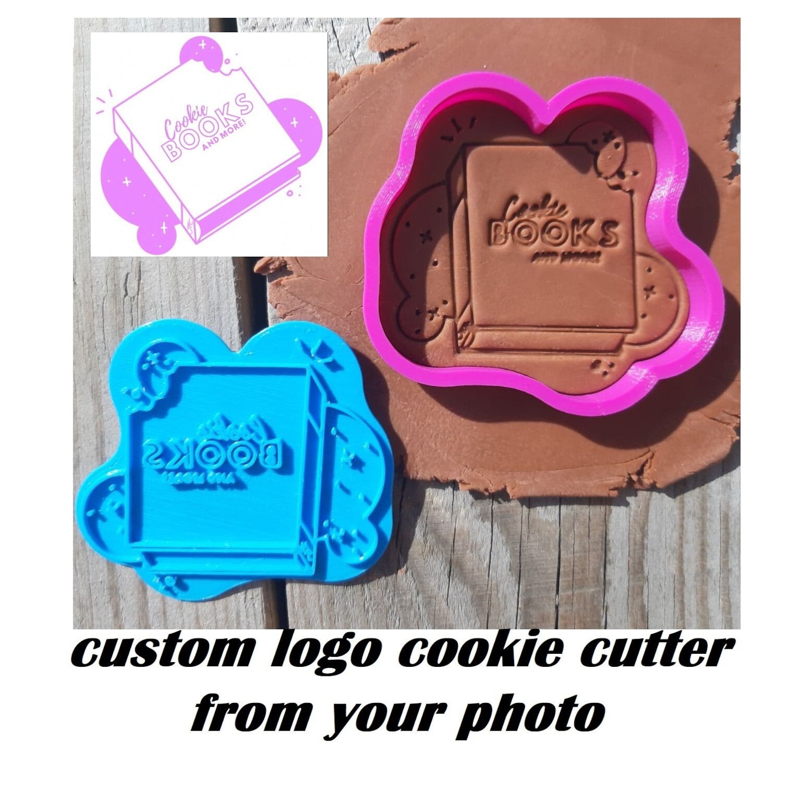 Custom Logo Cookie Cutter Custom Cookie Stamp Customized Etsy
