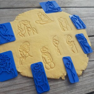 Female Body Clay Stamp, Woman Body Stamp, Girl Line Art Embosser ...