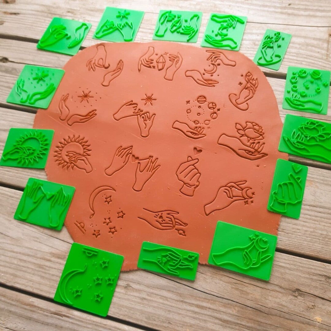 Polymer Clay Stamps Clay Embosser Boho Clay Stamp Stamps Etsy
