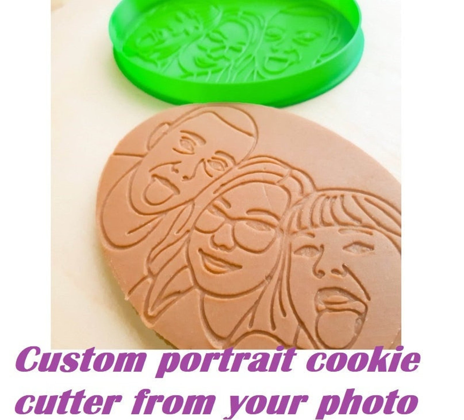Cookie Cutter Made From Photo Family Photo Cookie Cutter Etsy
