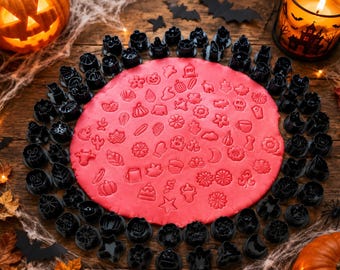 Mini Halloween Clay Cutters Set, Fall Polymer Clay Earring Cutters, Pumpkin Ghost Stud Jewelry Making Tools