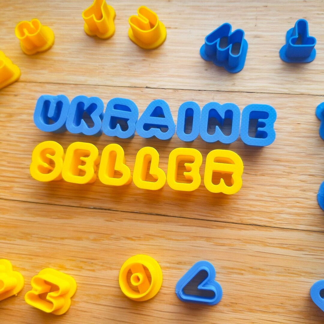 Ukraine Seller Shop, Polymer Clay Cutters Letters, Number Clay Cutters