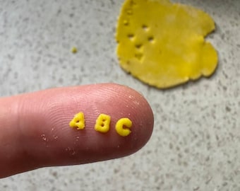 Micro Alphabet Cutter Set for Miniatures, Tiny Letter Mold for Dollhouse, Small Clay Letters for Mini Art