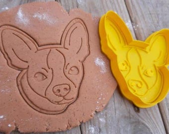 Pet loss cookie cutter personalized bereavement dog gift with custom portrait stamp