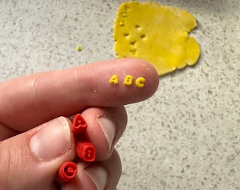 Tiny Letter Stamps for Clay Jewelry Names, Mini Alphabet Cutter Set, Micro Letter Mold for Personalized Charms