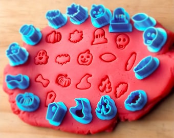 Summerween Mini Halloween Clay Cutters for Polymer Clay Earrings, Spooky Jewelry and Fall Craft Projects