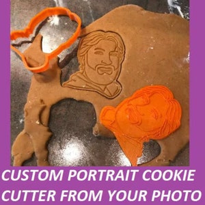 Face stamp, gift for cookie lover, custom cookie stamp, christmas photo cookie, portrait stempel, face cookie, custom portrait cookie cutter