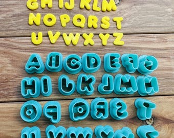 Alphabet Cutters for Kids & Teachers, Polymer Clay Letter Set, Mini Letter Cutters, Educational Craft Tools, School DIY Kit