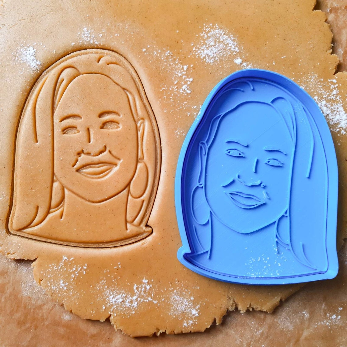 Custom selfie portrait cookie cutter Your face on cookie Etsy