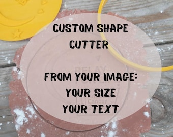 Custom Cookie Cutter from Your Photo or Design, Personalized Shape Cutter, Custom Logo & Text Cutter, Made to Order Baking Tool