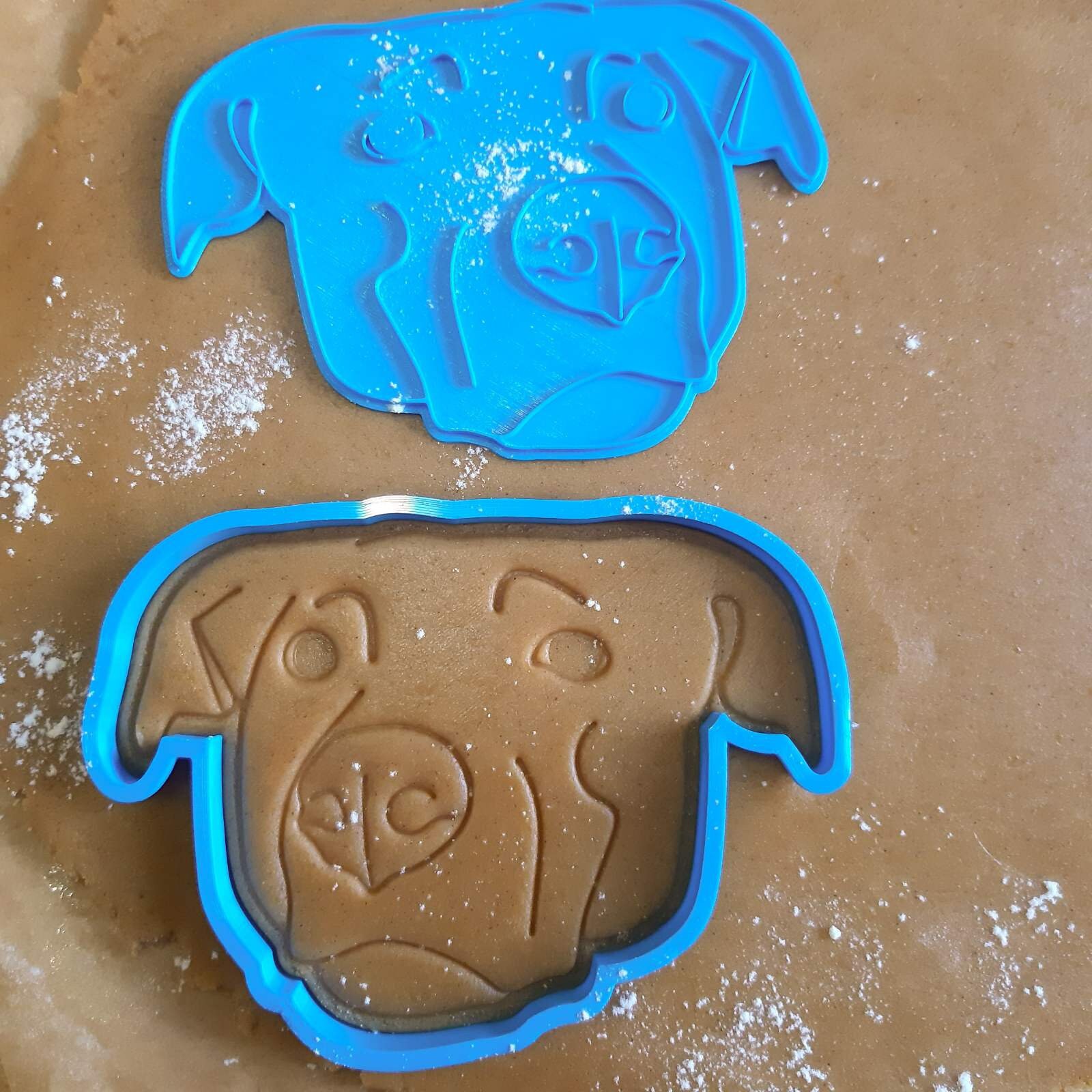 Dog cookie cutter pet portrait custom dog face on a cookie Etsy