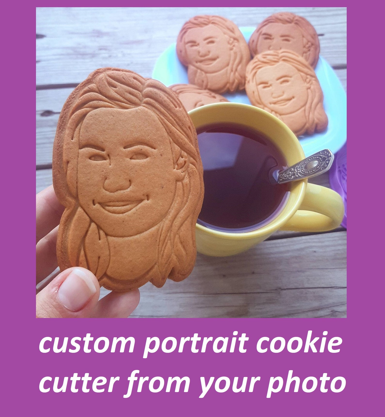 Custom Cookie Cutter Custom Face Cookie Cutter Custom Shape Etsy