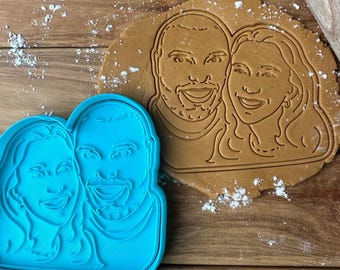 Custom Face Cookie Cutter, Personalized Wedding or Anniversary Gift