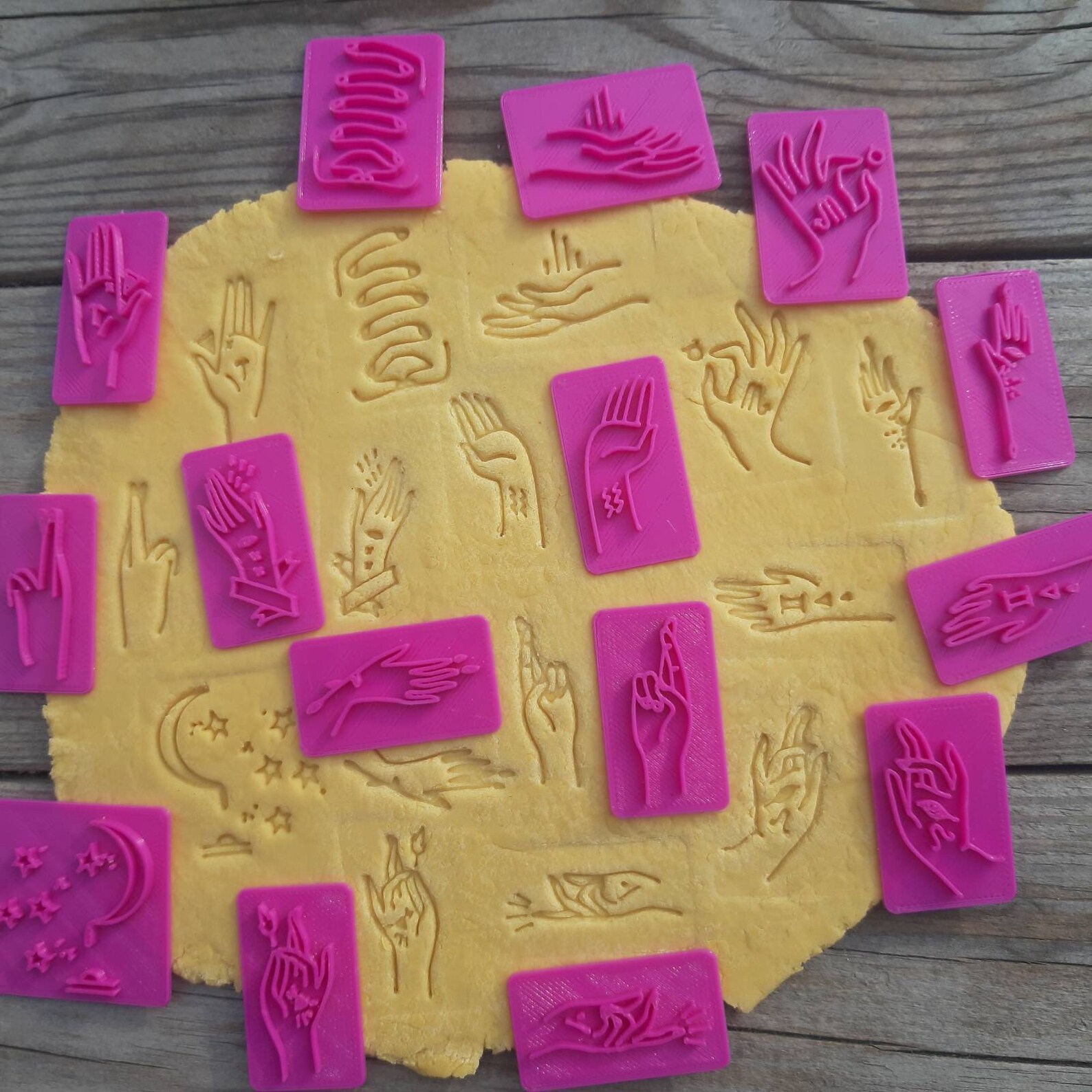 Abstract hand embosser stamp palm bohemian stamp embosser Etsy