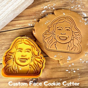写真から作るカスタム顔型クッキーカッター、パーソナライズされたポートレートクッキースタンプ、家族や友人への面白いギフト