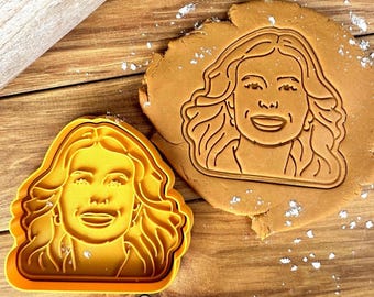 Christmas Gift for Mom, Custom Mom Face Cookie Cutter From Photo, Personalized Portrait Cookie Stamp, Family Christmas Cookies